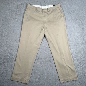 Polo Ralph Lauren Pants Mens 38x30 Brown Khaki Casual Preppy Slim Chino Logo
